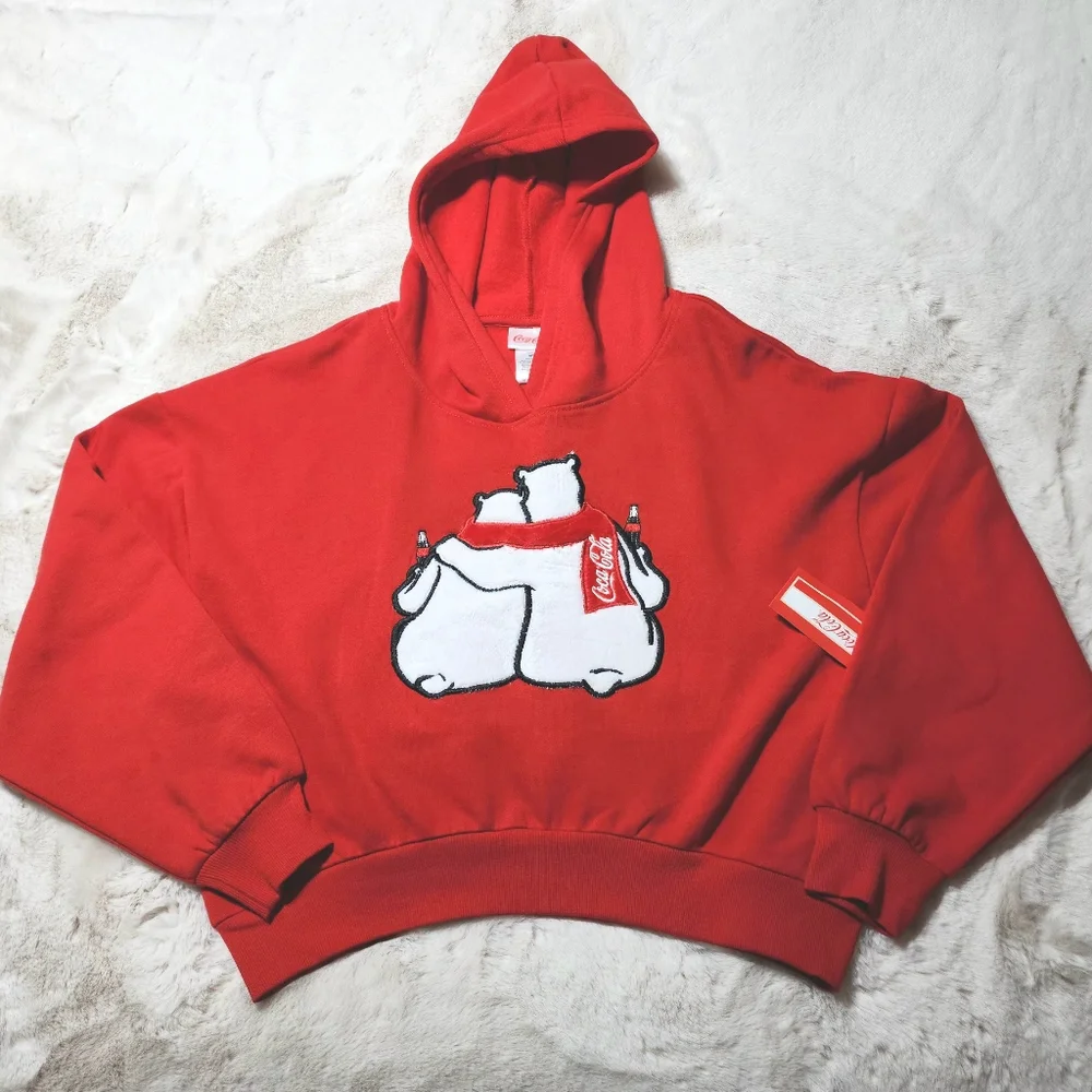 Coca-Cola Red Hoodie and Shorts PJ Set Size Medium